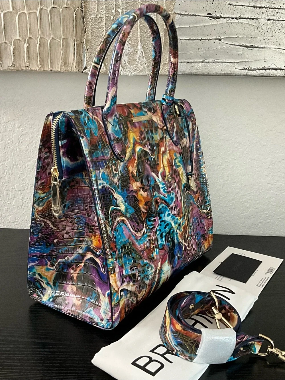 Brahmin Lg. Caroline EUPHORIA MELBOURNE W/Eye GORGEOUS COLORING